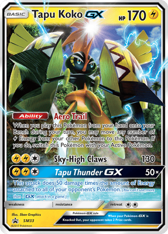 Tapu Koko-GX SM Black Star Promos Pokemon Card