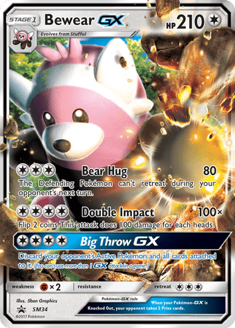 Bewear-GX SM Black Star Promos Pokemon Card