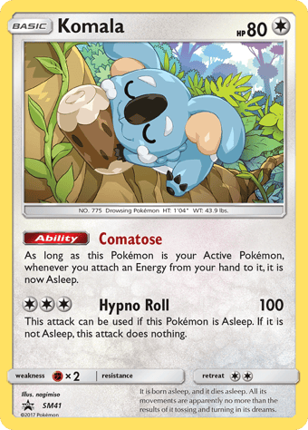 Komala SM Black Star Promos Pokemon Card