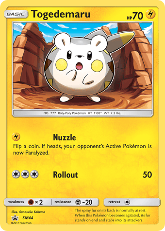 Togedemaru SM Black Star Promos Pokemon Card