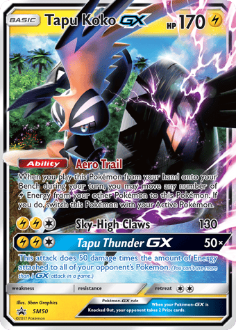 Tapu Koko-GX SM Black Star Promos Pokemon Card