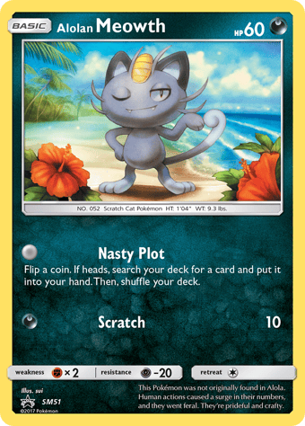 Alolan Meowth SM Black Star Promos Pokemon Card