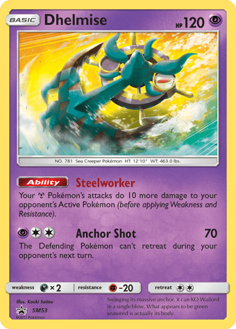 Dhelmise SM Black Star Promos Pokemon Card