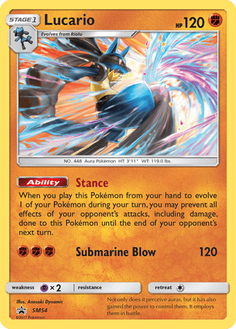 Lucario SM Black Star Promos Pokemon Card