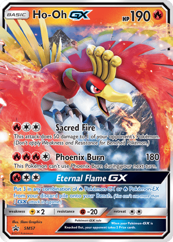 Ho-Oh-GX SM Black Star Promos Pokemon Card
