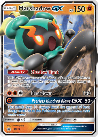 Marshadow-GX SM Black Star Promos Pokemon Card