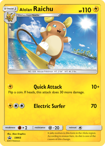 Alolan Raichu SM Black Star Promos Pokemon Card