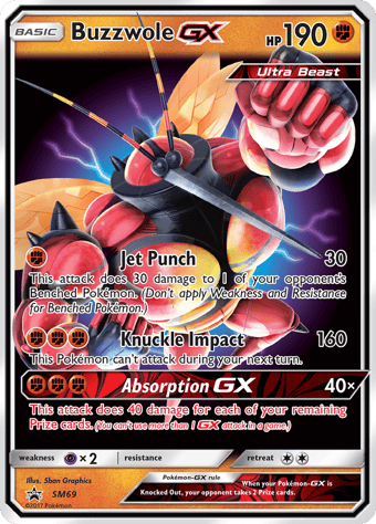 Buzzwole-GX SM Black Star Promos Pokemon Card