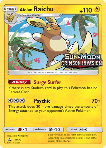 Alolan Raichu SM Black Star Promos Pokemon Card