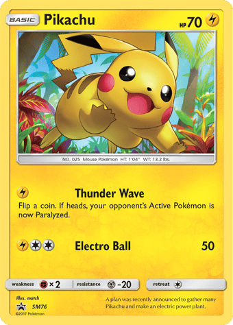 Pikachu SM Black Star Promos Pokemon Card