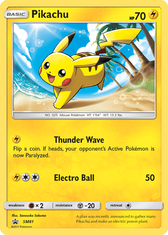 Pikachu SM Black Star Promos Pokemon Card