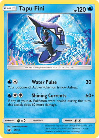 Tapu Fini SM Black Star Promos Pokemon Card