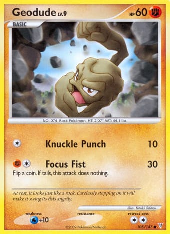 Geodude Supreme Victors Pokemon Card