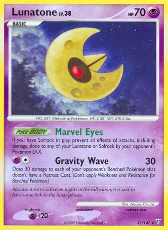 Lunatone Supreme Victors Pokemon Card