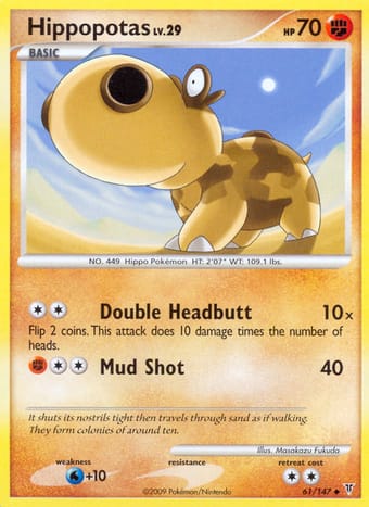 Hippopotas Supreme Victors Pokemon Card
