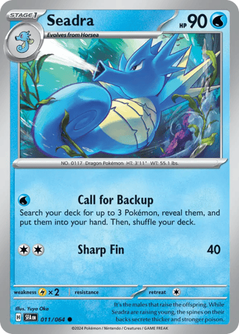 Seadra Shrouded Fable Pokemon Card