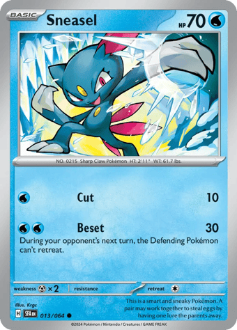Sneasel Shrouded Fable Pokemon Card