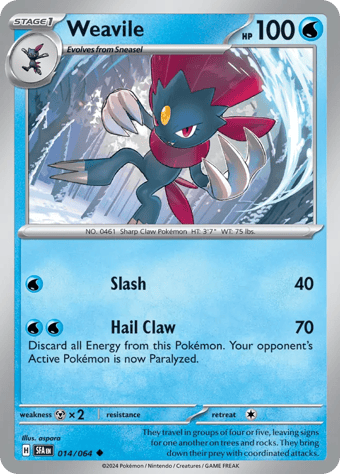 Weavile Shrouded Fable Pokemon Card