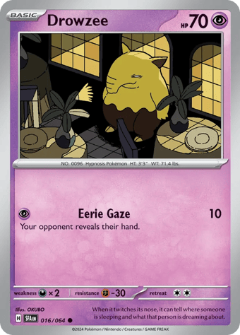 Drowzee Shrouded Fable Pokemon Card