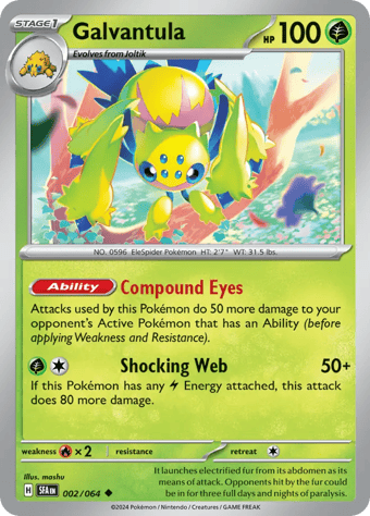 Galvantula Shrouded Fable Pokemon Card