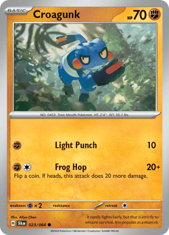 Croagunk Shrouded Fable Pokemon Card