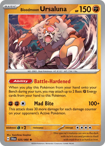 Bloodmoon Ursaluna Shrouded Fable Pokemon Card