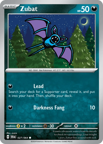 Zubat Shrouded Fable Pokemon Card