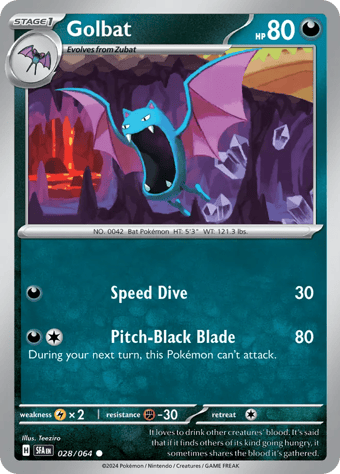 Golbat Shrouded Fable Pokemon Card
