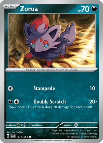 Zorua Shrouded Fable Pokemon Card