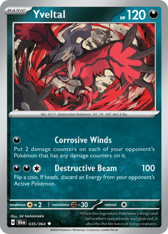 Yveltal Shrouded Fable Pokemon Card