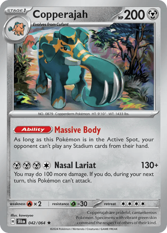 Copperajah Shrouded Fable Pokemon Card