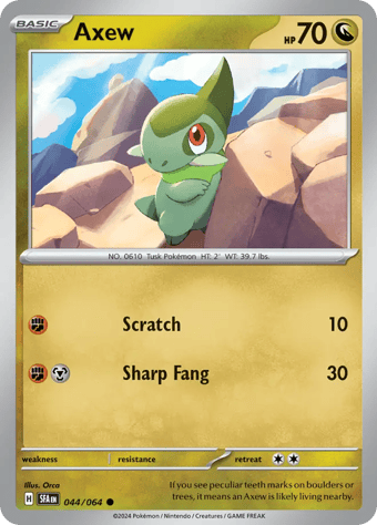 Axew Shrouded Fable Pokemon Card