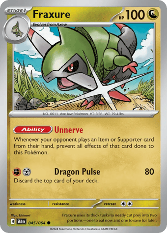 Fraxure Shrouded Fable Pokemon Card