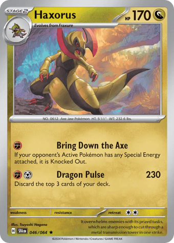 Haxorus Shrouded Fable Pokemon Card