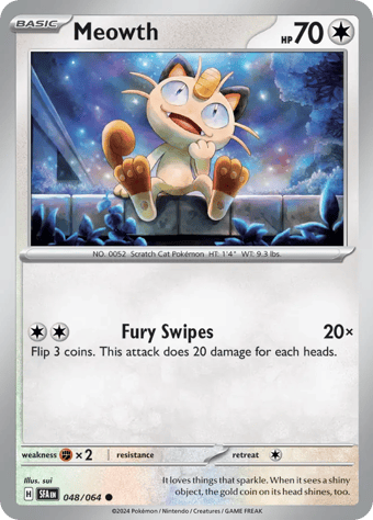 Meowth Shrouded Fable Pokemon Card