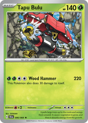 Tapu Bulu Shrouded Fable Pokemon Card
