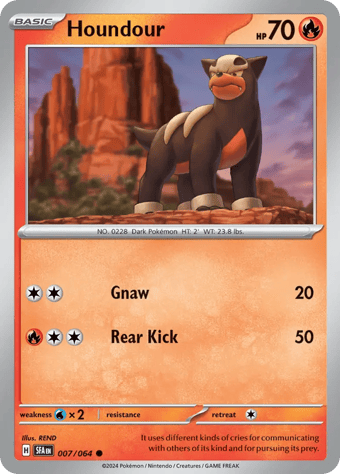 Houndour Shrouded Fable Pokemon Card