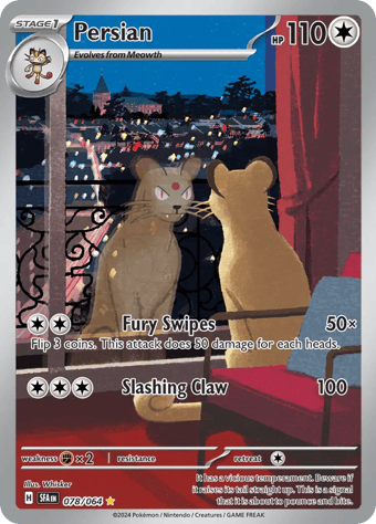 Persian Shrouded Fable Pokemon Card