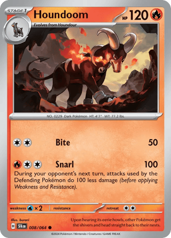 Houndoom Shrouded Fable Pokemon Card