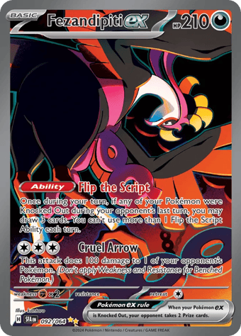 Fezandipiti ex Shrouded Fable Pokemon Card
