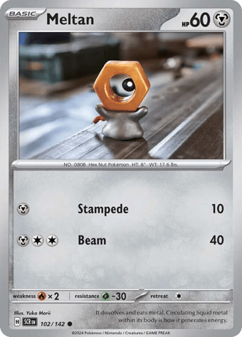 Meltan Stellar Crown Pokemon Card