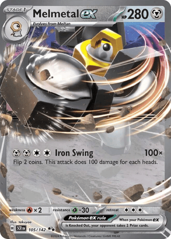Melmetal ex Stellar Crown Pokemon Card