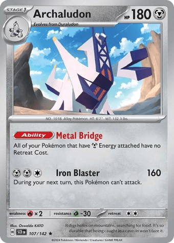 Archaludon Stellar Crown Pokemon Card