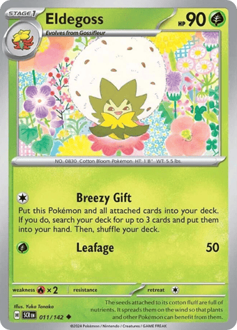 Eldegoss Stellar Crown Pokemon Card