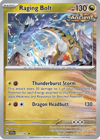 Raging Bolt Stellar Crown Pokemon Card