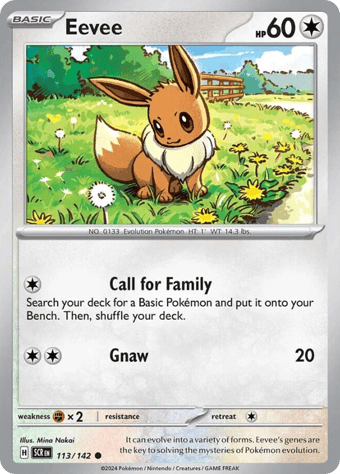 Eevee Stellar Crown Pokemon Card