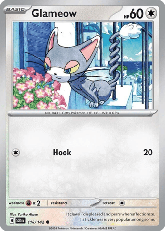 Glameow Stellar Crown Pokemon Card