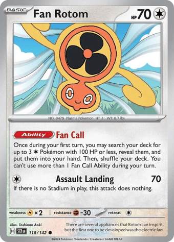 Fan Rotom Stellar Crown Pokemon Card