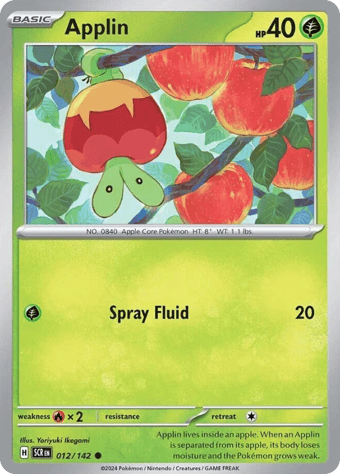 Applin Stellar Crown Pokemon Card