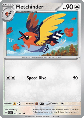 Fletchinder Stellar Crown Pokemon Card